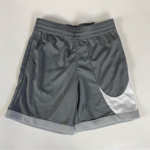Nike Other - NWT Nike Dri Fit Big Kids Boys Basketball Shorts Size Small Gray White Logo